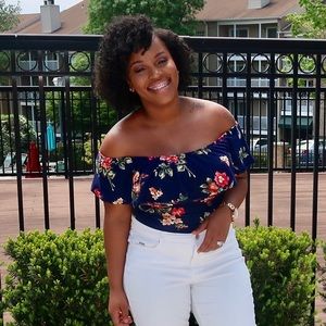 OFF THE SHOULDER FLORAL FLOUNCE BODYSUIT!